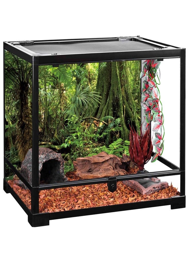 AWERT 48x20 inches Forest Terrarium Background Stone Green Huge Tree Reptile Habitat Background Tropical Rainforest Aquarium Background Durable Polyester Background - Image 4