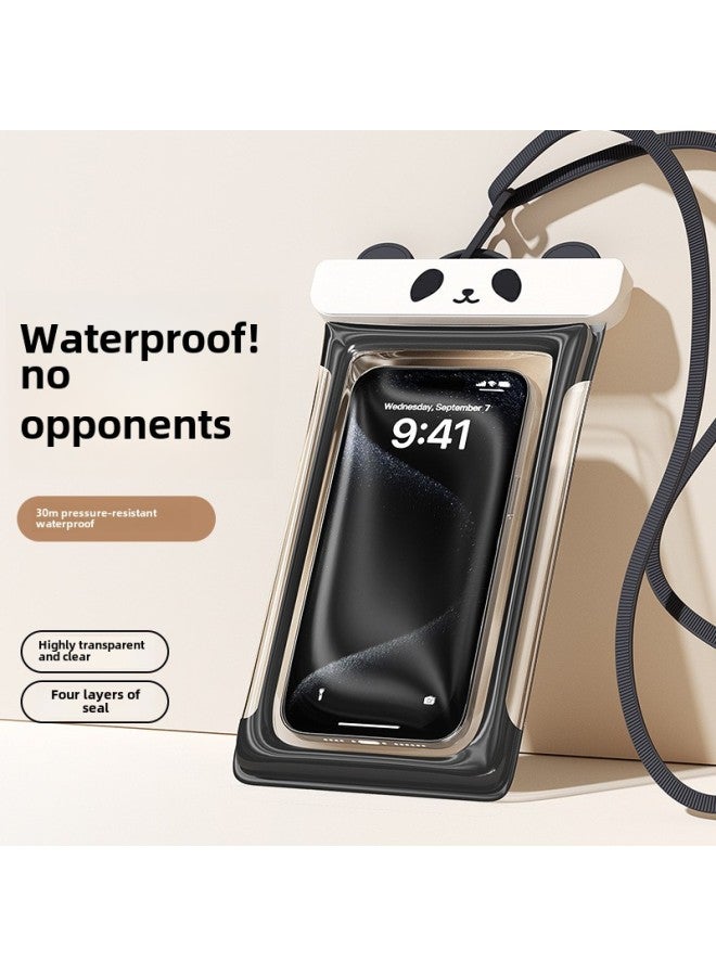 general Mobile Phone Waterproof Bag For Diving Touch Screen With Airbag Portable Swimming Outdoor Hanging Neck Mobile Phone Waterproof Bag-Color:Ordinary Mobile Phone Waterproof Bag polar Bear】 - Image 2