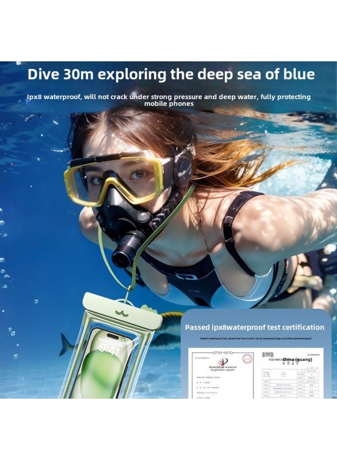 general Mobile Phone Waterproof Bag For Diving Touch Screen With Airbag Portable Swimming Outdoor Hanging Neck Mobile Phone Waterproof Bag-Color:Ordinary Mobile Phone Waterproof Bag polar Bear】 - Image 3