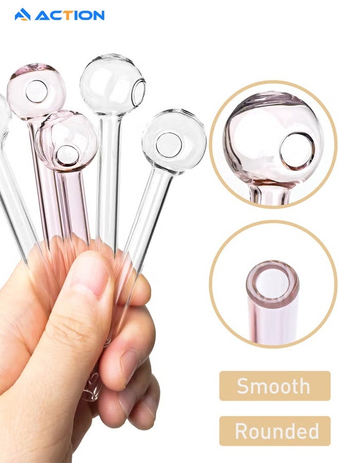 أكشن 2 قطعة من القش الزجاجي المقاوم للكسر - قش زجاجي متين وقابل لإعادة الاستخدام مع فرشاة تنظيف واحدة للمشروبات والعصائر والأعشاب والمخفوقات، تصميم صديق للبيئة - Image 4