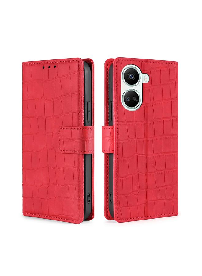 اس-توب جراب لهاتف Huawei nova 10 SE مصنوع من الجلد بمشبك مغناطيسي من جلد التمساح - Image 1