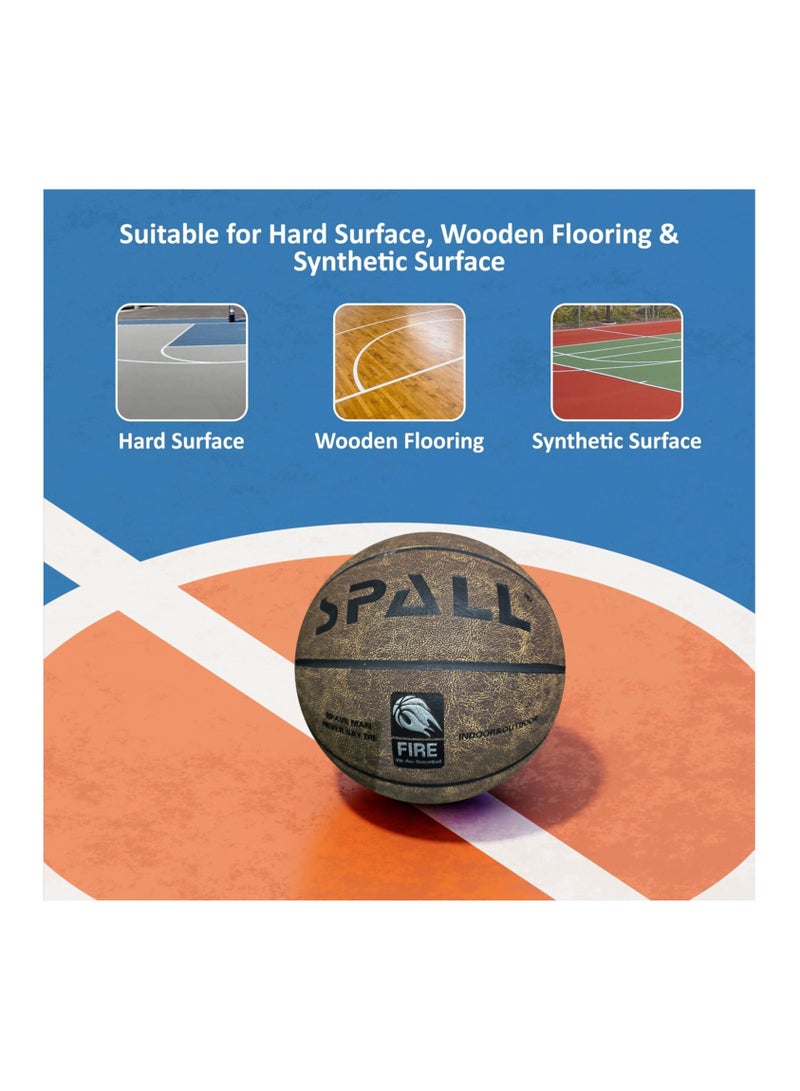 سبال كرة السلة في الأماكن المغلقة/الخارجية، حجم التنظيم الرسمي، كرة السلة المطاطية، بناء قناة عميقة، مصنوعة للجنسين من الرجال والنساء والشباب والكبار للتدريب والألعاب الاحترافية - Image 4