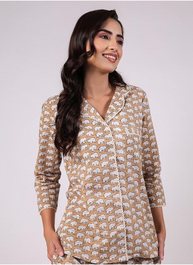 sanskrutihomes - Women Pure Cotton Printed Night suit by Styli - Image 1