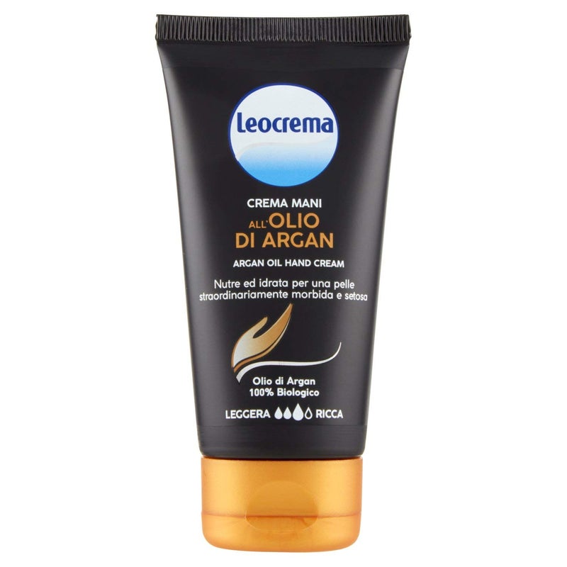 Hand Cream with 100% Organic Argan Oil - Strong anti-aging effect - slowing skin aging! Provides 24-hour deep hydration! 75ml by Leocrema Argan