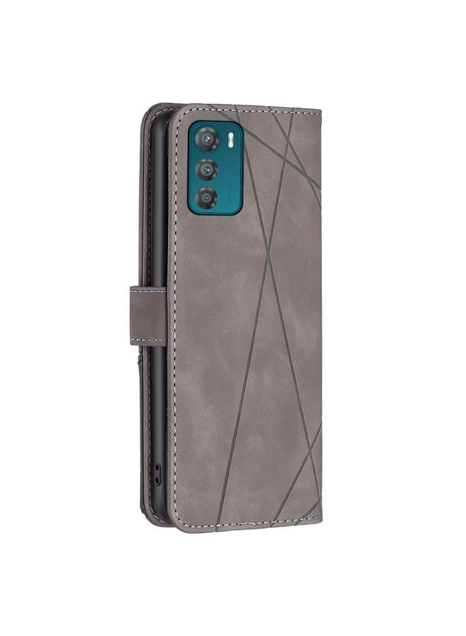 erorex Case For Motorola Moto G42 4G Magnetic Buckle Rhombus Texture Leather Phone Case - Image 3