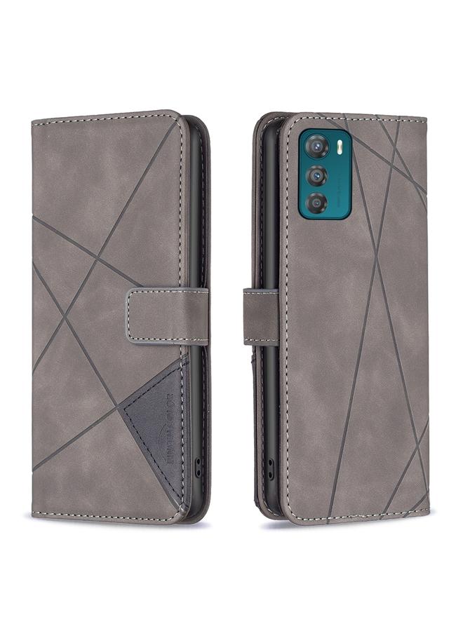 erorex Case For Motorola Moto G42 4G Magnetic Buckle Rhombus Texture Leather Phone Case - Image 1
