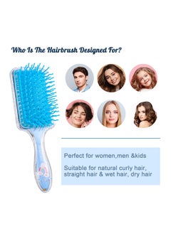 XiuWoo Girls Hair Brush Set, 2pcs Detangling Confetti Paddle Cute Kids Hairbrush for Women to Smooth Thick Curly Thin Long Short Wet or Dry  - Image 5