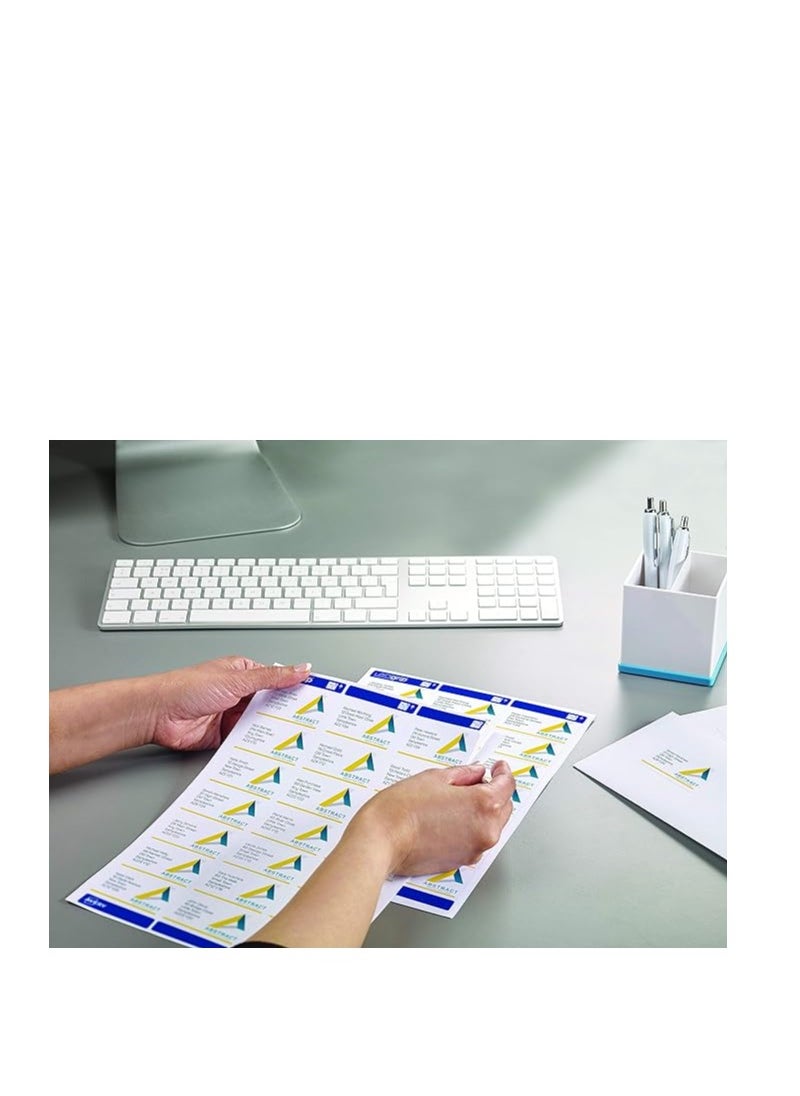 AVERY - Avery Self Adhesive Address Mailing Labels, Laser Printers, 16 Labels Per A4 Sheet, 1600 Labels, Ultragrip (L7162), White, L7162-100, 054470, 100 Sheets - Image 1