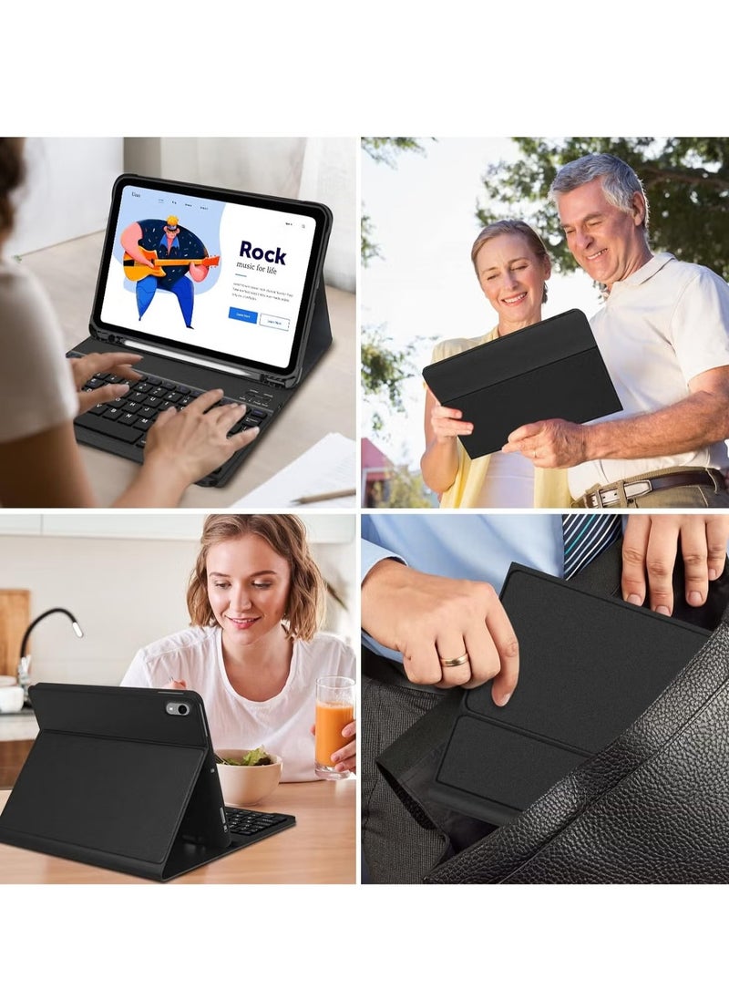 TIGER Lightweight Smart Cover with Magnetically Detachable Wireless Keyboard for iPad 2022 10th Gen 10.9 inch – Slim, Protective, Bluetooth Keyboard, Black  - Image 5