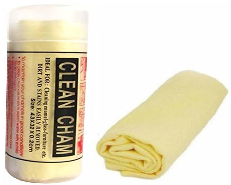 Clean Cham Liquid Absorbing Chamois Microfiber Cloth for Car Bike Cleaning Microfiber Cloth 1 Piece 43 CM x 32 CM - Image 1