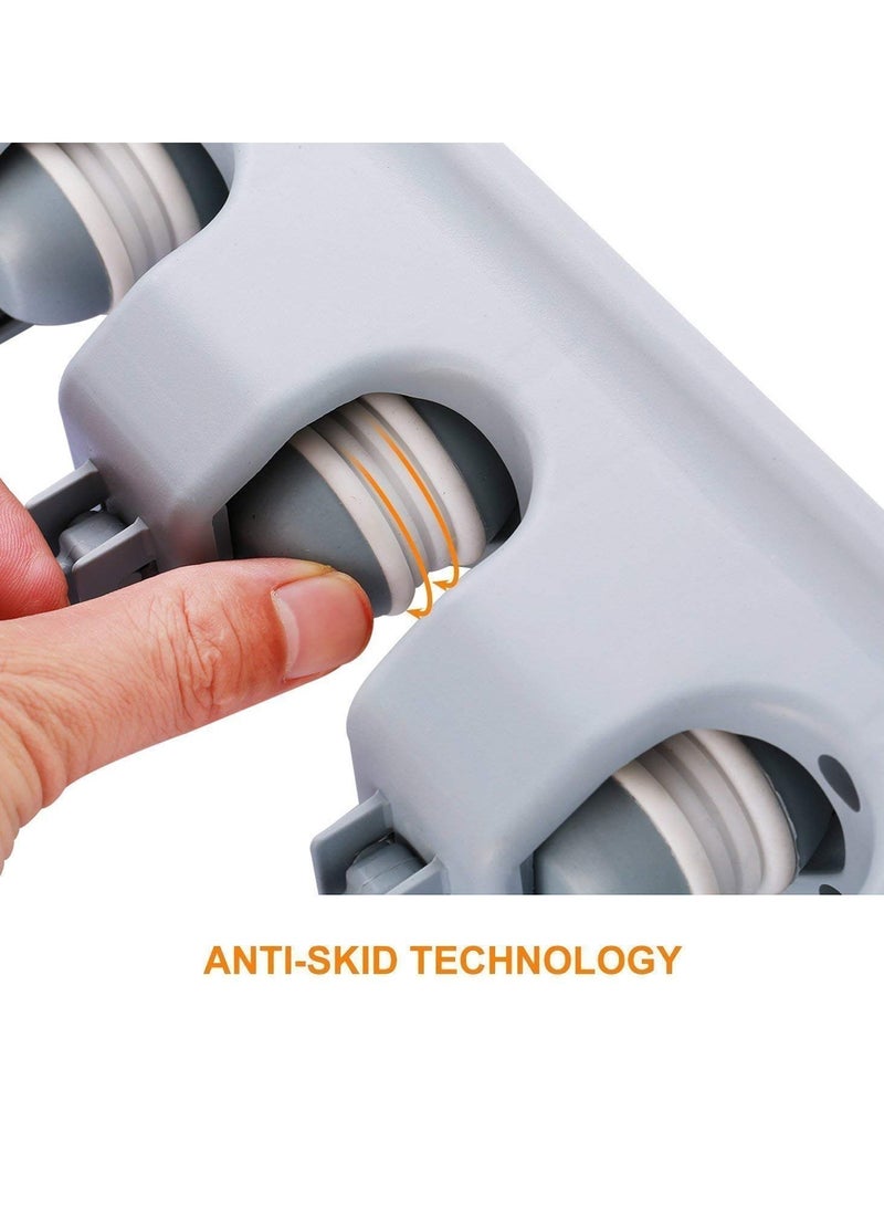 ELTRAZONE "Plastic Wall-Mounted Broom and Mop Holder – 5 Slot Organizer with 6 Hooks for Efficient Storage" - Image 4