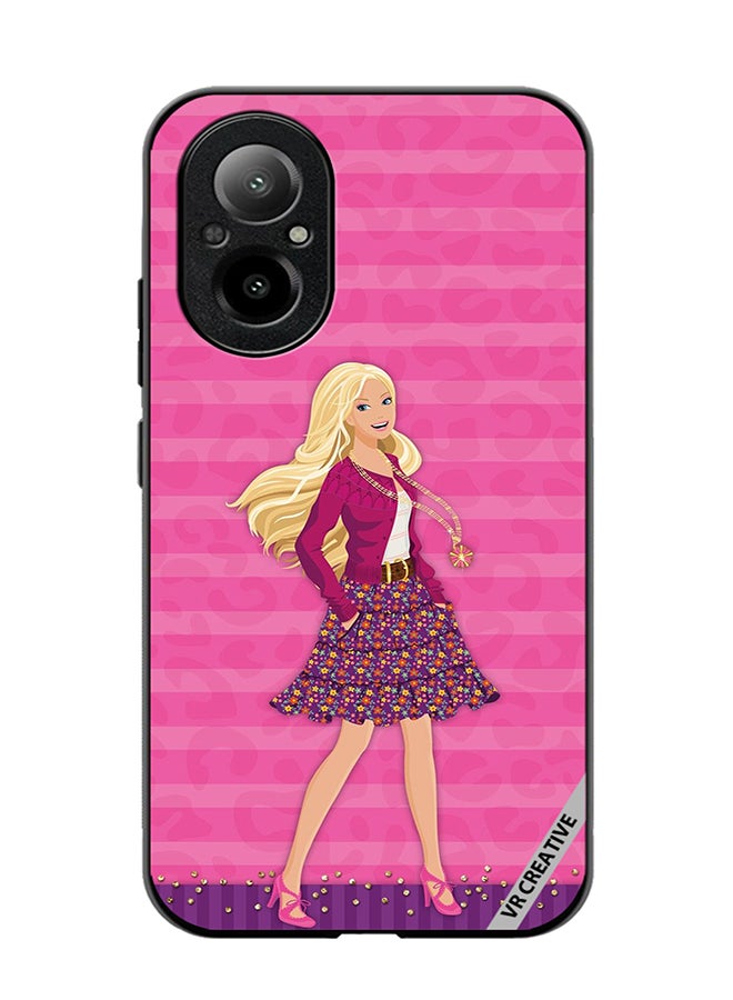 VR CREATIVE Protective Case Cover For Realme C67 4G Barbie Design Multicolour - Image 1