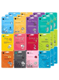 Celavi Cosmetics Celavi Face Mask Set Korean Beauty Essence Facial Paper Sheet Mask Korea Skin Care Moisturizing 3 Packs Of Each 12 New Flavors Kbeauty Skincare 36 Masks In A Pack Made In Korea  - Image 1