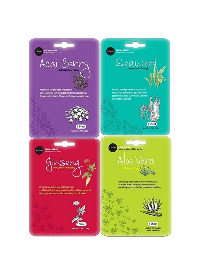 Celavi Cosmetics Celavi Face Mask Set Korean Beauty Essence Facial Paper Sheet Mask Korea Skin Care Moisturizing 3 Packs Of Each 12 New Flavors Kbeauty Skincare 36 Masks In A Pack Made In Korea - Image 3
