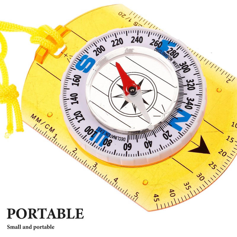 Professional Orienteering Compass with Luminous North Pointer Scale Ruler Acrylic Baseplate Lightweight for Hiking Backpacking Outdoor Navigation - Image 4