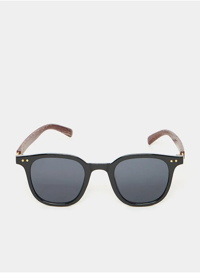 Styli Plain Aviator Sunglasses