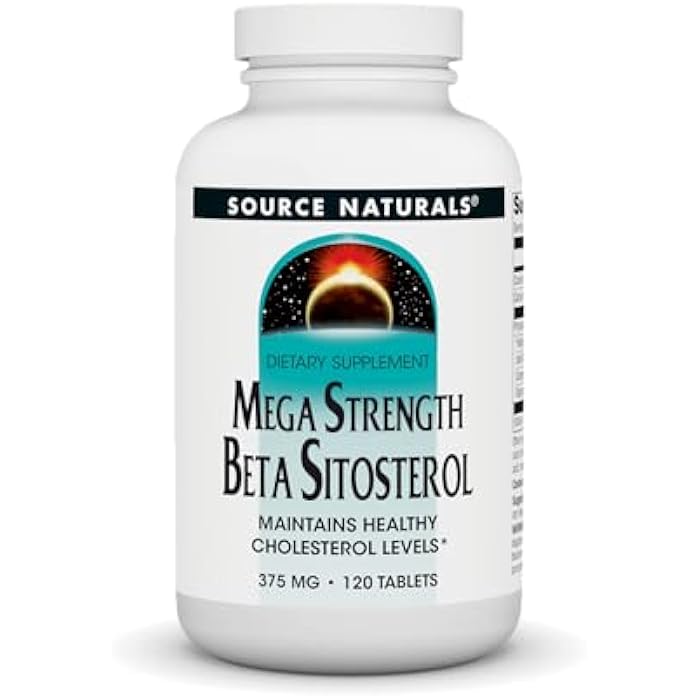 Source Naturals Mega Strength Beta Sitosterol 375mg - 120 Tablets - Image 1