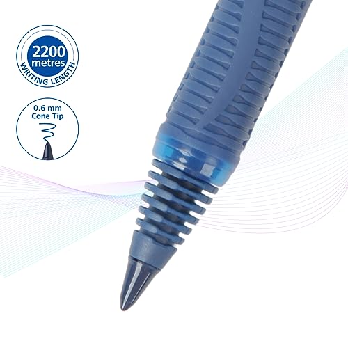 Luxor Schneider, One Business Roller Ball Pen - Blue, 0.6 mm, 2200 mtrs writing length, Waterproof Ink, Consistent ink flow, Ideal for Professionals & Office essential - Image 3