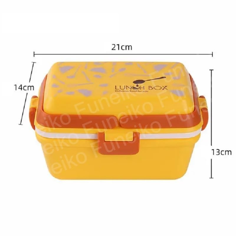 Funeiko Leak-Proof Lunch Box Stainless Steel Tiffin Box for Office Men – Single Layer Air Tight Lunch Box for Kids (Multicolor) - Image 2