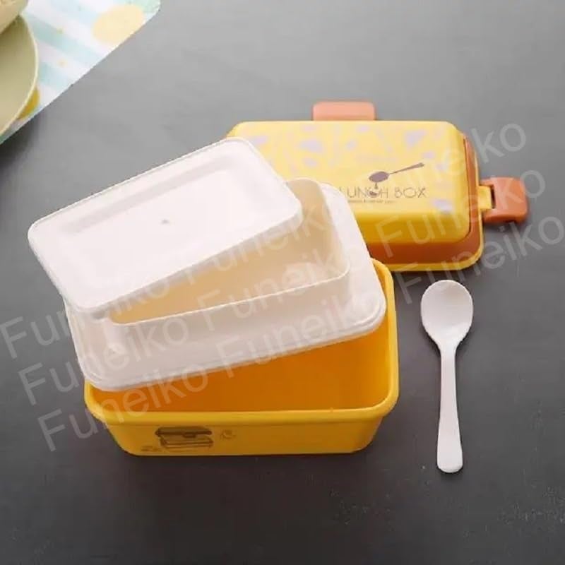 Funeiko Leak-Proof Lunch Box Stainless Steel Tiffin Box for Office Men – Single Layer Air Tight Lunch Box for Kids (Multicolor) - Image 3