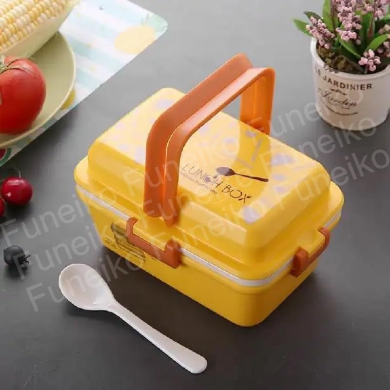 Funeiko Leak-Proof Lunch Box Stainless Steel Tiffin Box for Office Men – Single Layer Air Tight Lunch Box for Kids (Multicolor) - Image 4