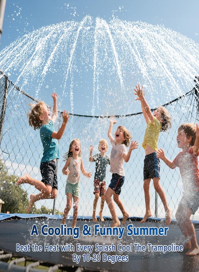 IPOOLTENG Trampoline Sprinkler with Lights - Trampoline Lights & Water Sprinkler, 16 Colors, Remote Control, Waterproof Trampoline Accessories, Non-Damaging Design, Fits 8-12FT - Image 3