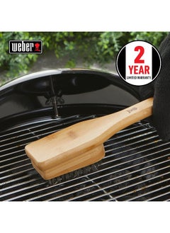 Weber Weber Bamboo Grill Brush Black/silver 30 cm S, 6275 | Premium Grilling accessory  - Image 3