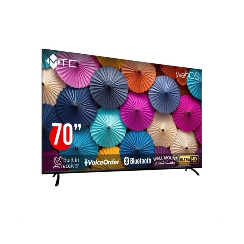 70 Inch 4K Smart DLED TV for living room use, plastic housing, black color, ultra HD display with voice control and webOS platform - Image 5