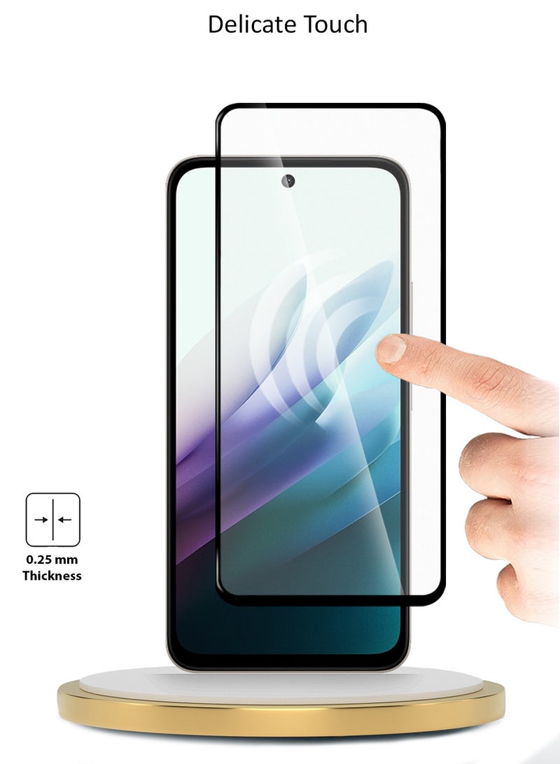 دبليو تيك حماية الشاشة من الزجاج المقسى بالكامل من سلسلة Xiaomi Redmi 15 4G/5G 2025 Premium E2E - شفاف/أسود - Image 4