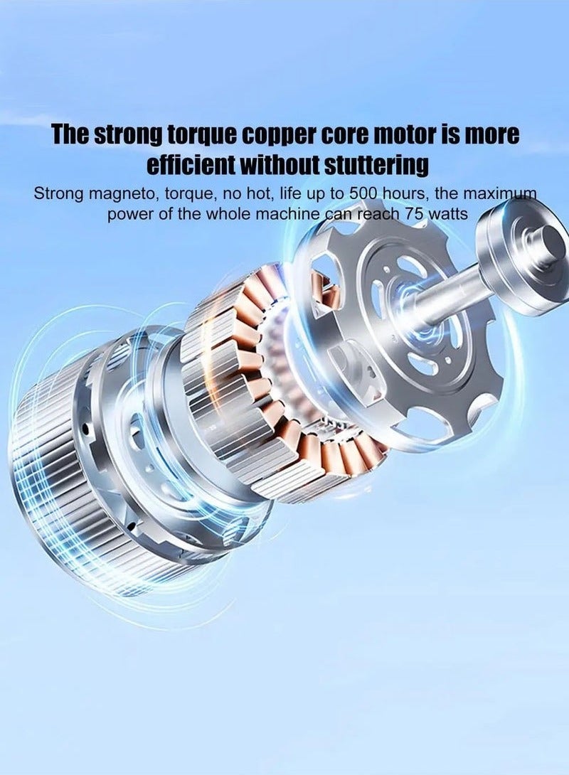 Multi-Function Electric Cleaning Brush Multifunctional Household with Adjustable Extension Handle, Wireless Electric Rotatable Brush For Bathroom Kitchen Toilet Cleaning Brush with 9 Interchangeable Drill Brush Heads - Image 5