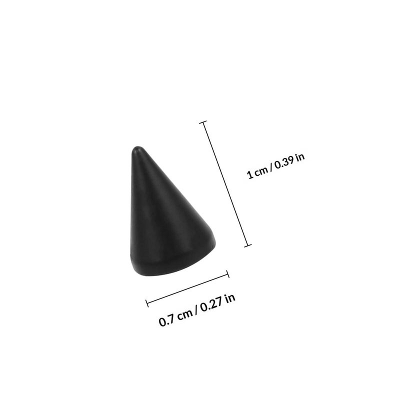 Sewchics Leather Craft Screw Rivets Cone Shape Metal 7x10mm 20pcs For Handbag Shoes Belts Diy Accessories Bright Black - Image 3