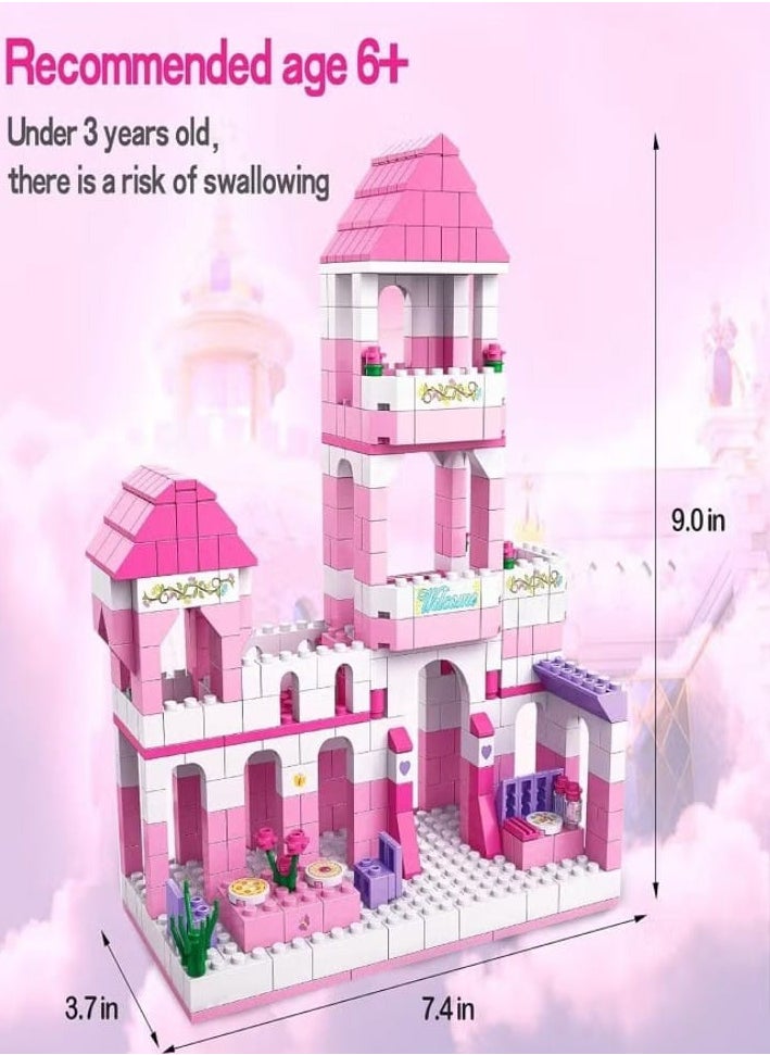 Princess Castle Building Blocks, 6 in 1 Building Toys, 1000 Pieces for Girls Ages 6 and Up - Educational Building Toy Set for Kids, Birthday Gift  - Image 3