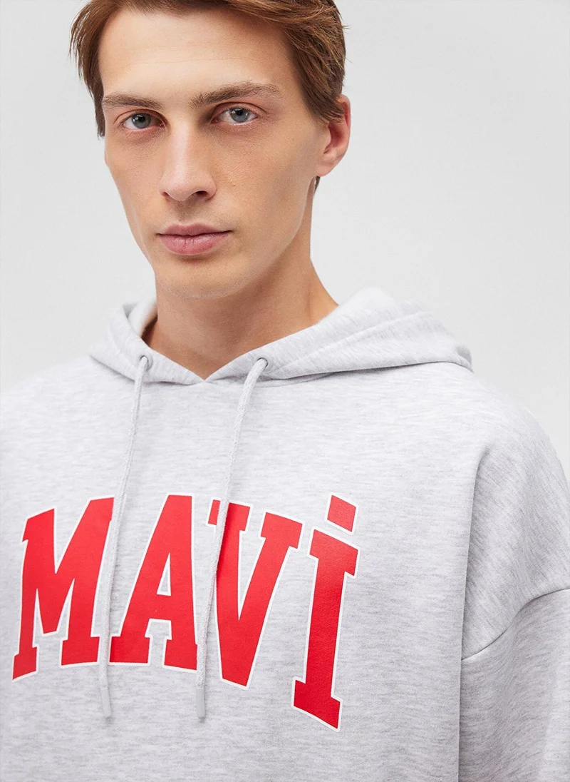 MAVI MAVİ PRINTED SWEATSHIRT Snow Grey Melang