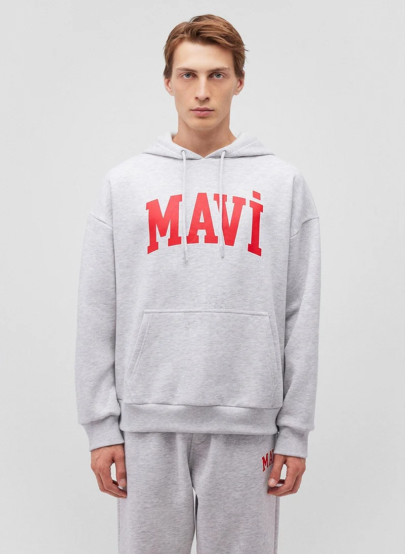 MAVI MAVİ PRINTED SWEATSHIRT Snow Grey Melang