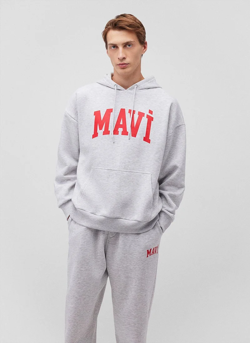 MAVI MAVİ PRINTED SWEATSHIRT Snow Grey Melang
