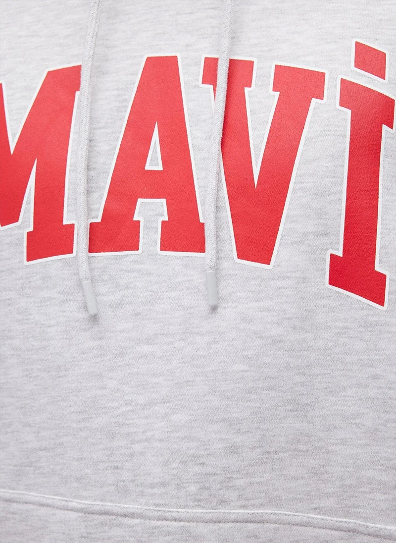 MAVI MAVİ PRINTED SWEATSHIRT Snow Grey Melang