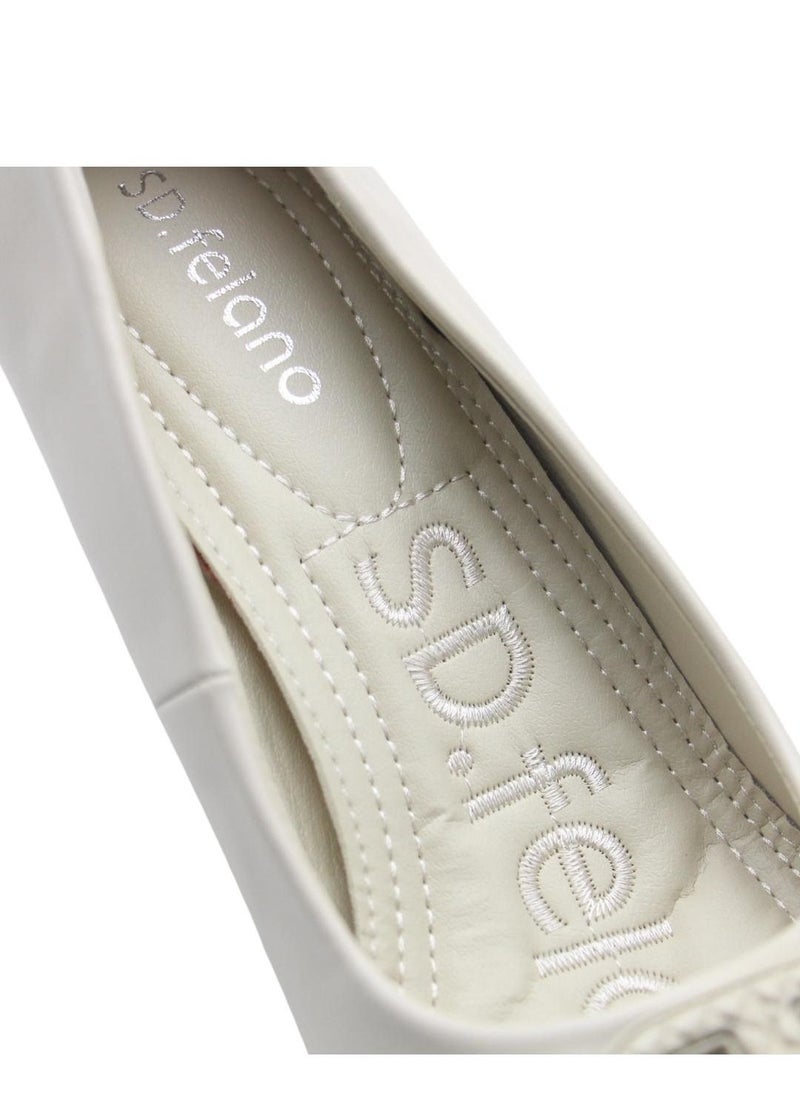 SD.Felano - Women's Formal Shoes, Closed Toe, Casual Slip-On Kitten Heels for Girls & Ladies and Lightweight Women's Fashion Shoes for Party Bride Wedding Dress Shoes - Image 1