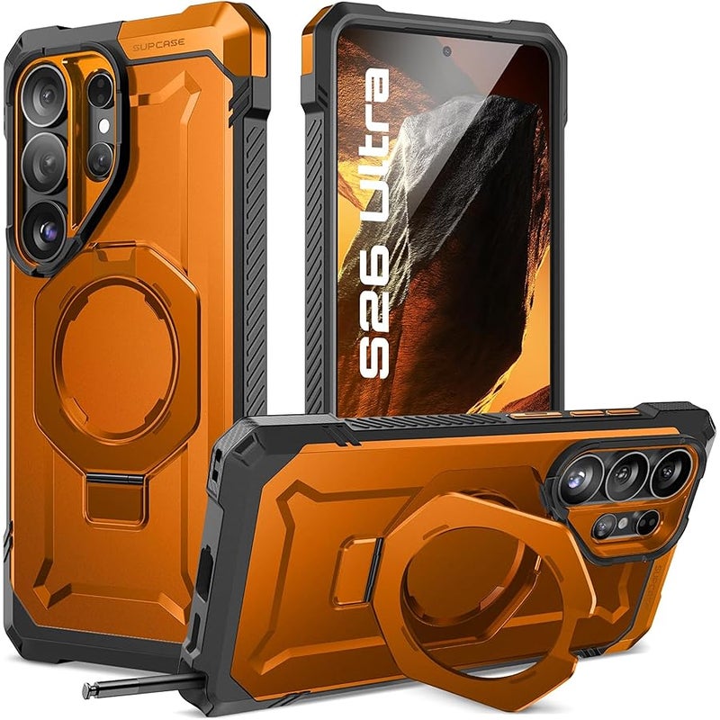 SupCase for Samsung Galaxy S26 Ultra Case with Kickstand (Unicorn Beetle Grip), 【Wireless Charging Compatible】 【Military-Grade Protection】 Heavy-Duty Magnetic Phone Case for S26 Ultra 6.9 Inch, Coral - Image 1