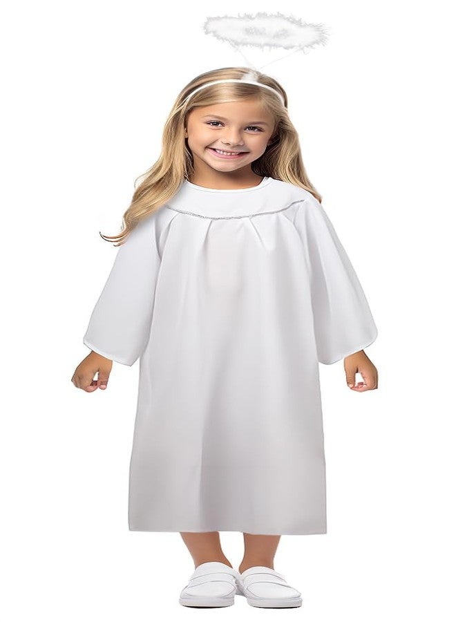 HOMELEX Kids Angel Costume With Halo Christmas Church Robes Angel Dress for Girl - Image 1