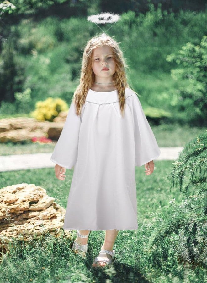 HOMELEX Kids Angel Costume With Halo Christmas Church Robes Angel Dress for Girl - Image 2
