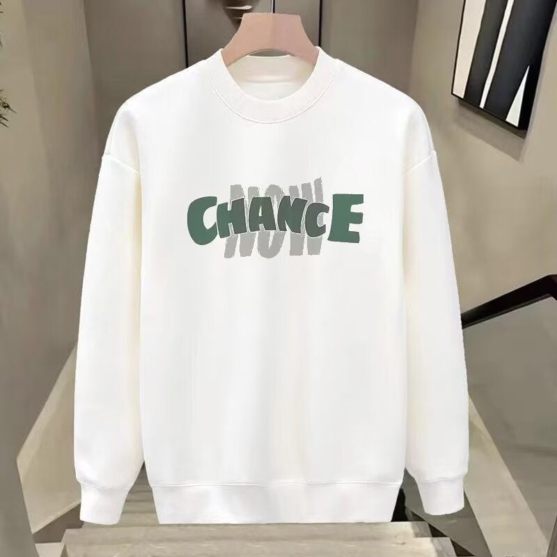 Crewneck Sweat 2024 New Spring and Autumn Fashion Brand Couple Crewneck Pullover Loose Autumn and Winter Long Sleeve Clothes G591 white "thin] 