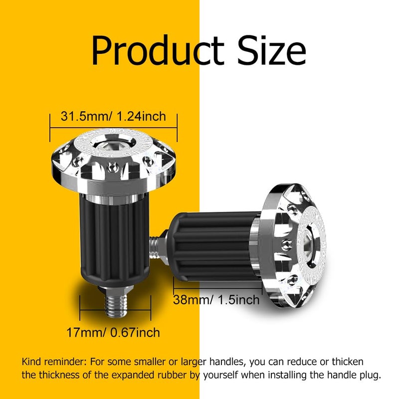 Zufoty 2PCS Motorcycle Bar End Plug Aluminum Alloy Handlebar Grip End Caps 78 22mm Moto Grips Ends Replacement for Kawasaki Suzuki Yamaha Ducati Triuph - Image 4
