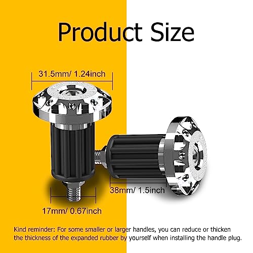 Zufoty 2PCS Motorcycle Bar End Plug Aluminum Alloy Handlebar Grip End Caps 78 22mm Moto Grips Ends Replacement for Kawasaki Suzuki Yamaha Ducati Triuph - Image 3