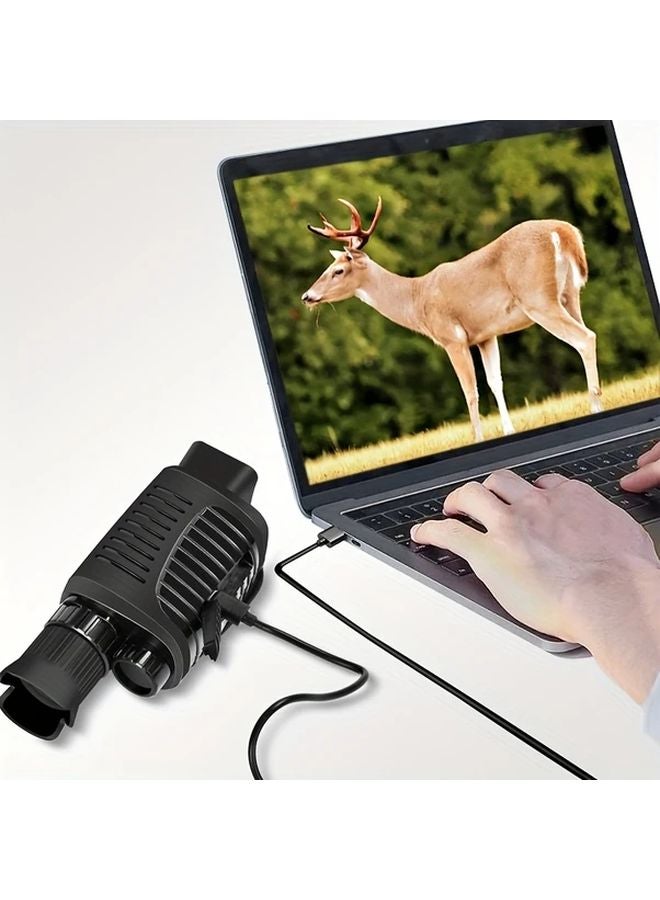 Black Digital Night Vision Monocular USB Rechargeable 10X Zoom Infrared for Hunting - Image 3