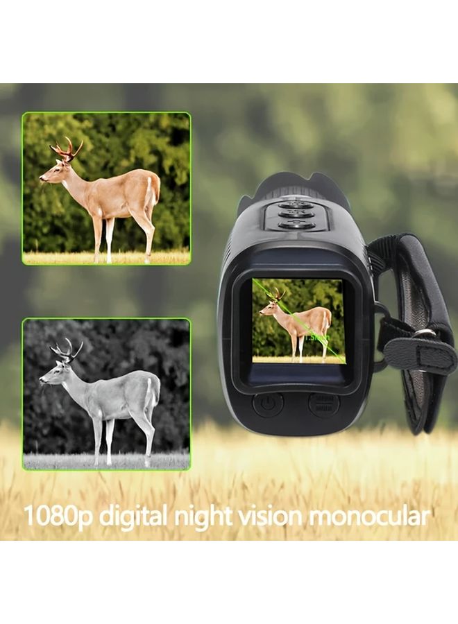 Black Digital Night Vision Monocular USB Rechargeable 10X Zoom Infrared for Hunting - Image 5