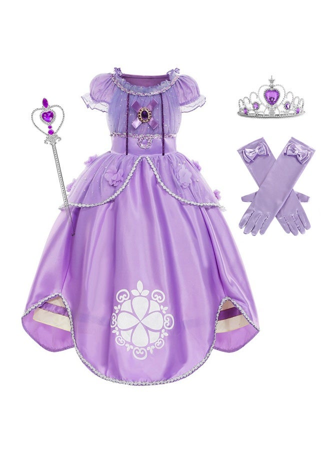 NIBEMINENT Princess Sofia Dress for Children on Halloween, Sofia performance dress - Image 1