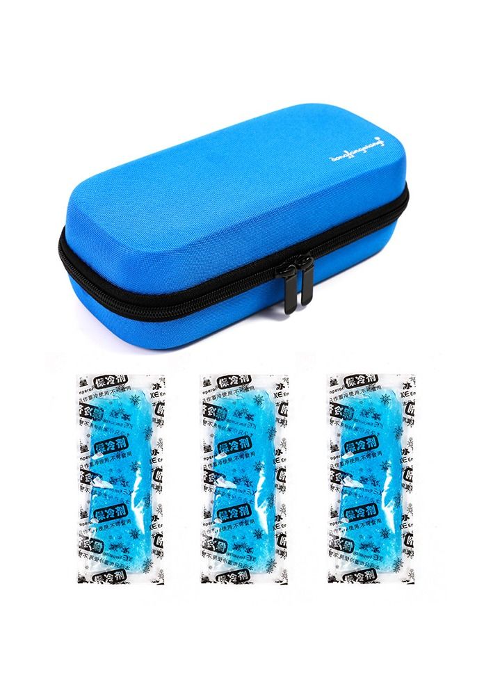 dongfangxianzi Insulin Cooler Travel Case Medication Diabetic Insulated Organizer Cooling Bag，nsulated Cooling Bag with 3 Ice Packs - Image 2