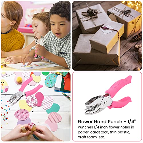 MyArTool Flower Hole Punch, 1/4 Inch Handheld Flower Paper Punch with Soft Grip, Flower Shape Hole Puncher for Paper Crafts, Cardstock, Gift Wrapping, Greeting Cards and Scrapbooks - Image 5