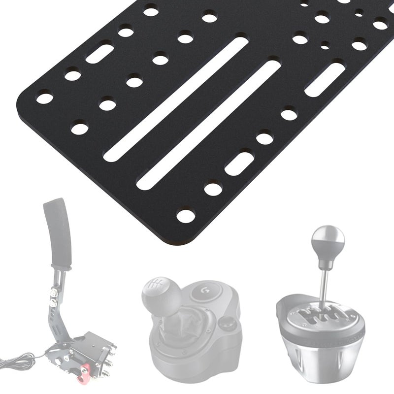 Neyyuse Universal Desk/Chair Mount Bracket Plate for USB Handbrake, SIM Racing Compatible with Logitech Driving Force Shifter, Thrustmaster TH8A Shifter & SIM Racing Games - Image 4