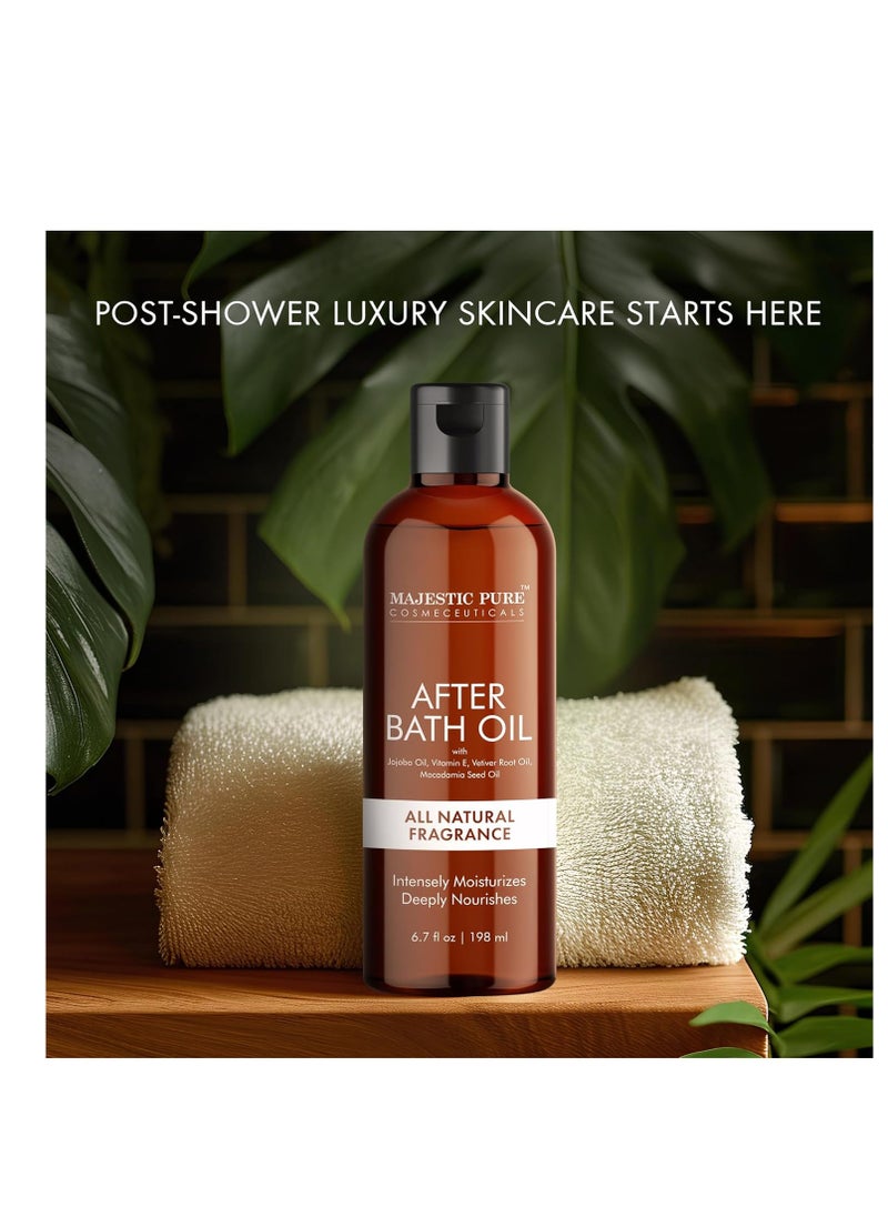 Majestic Pure Majestic Pure After Bath Oil - 100% Pure & Natural | Repair Dry, Damaged Skin | Moisturizing Skin, Hair and Scalp | Infused with Jojoba Oil & Vitamin E | 6.7 Fl Oz  - Image 3